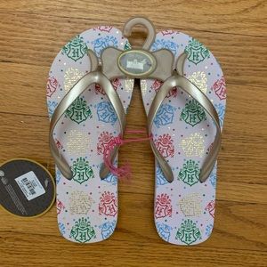 Size S NEVER WORN Harry Potter Hogwarts Flip Flops